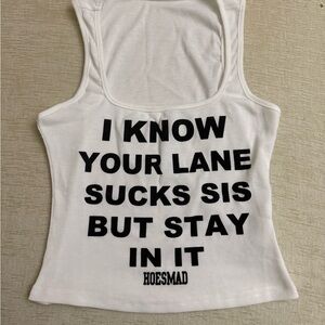 White Tank Top - Bold Statement Design